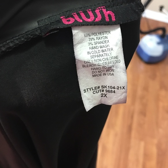 BLUSH Blk Pleather Faux Wrap Skirt w/Gold Belt - Picture 6 of 6